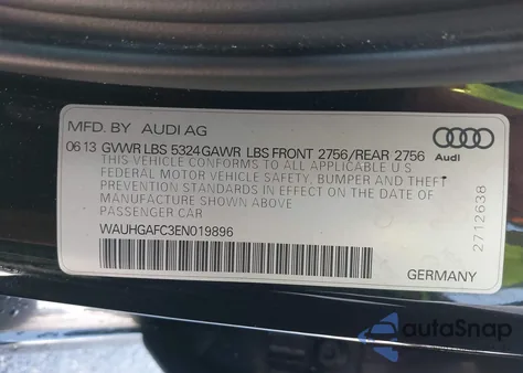 2014 Audi A6 Prestige из США, поврежденный, VIN WAUHGAFC3EN019896